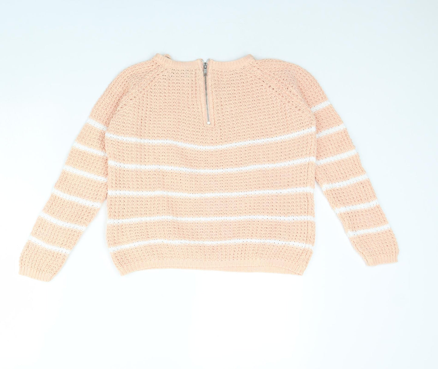 only  Womens Pink Striped  Pullover Jumper Size S