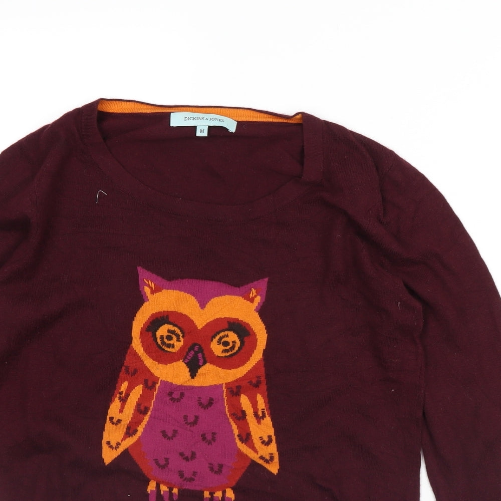 Dickens & jones Womens Purple   Pullover Jumper Size M  - Owl