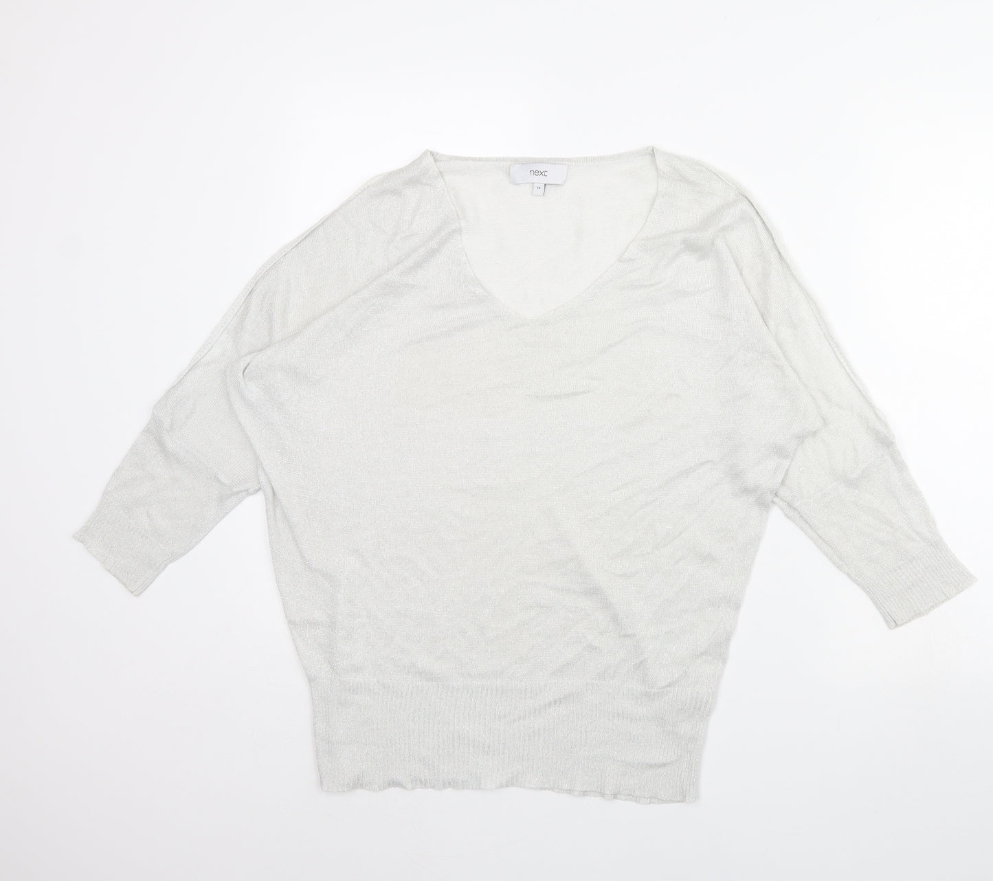 NEXT Womens Silver   Pullover Jumper Size 14
