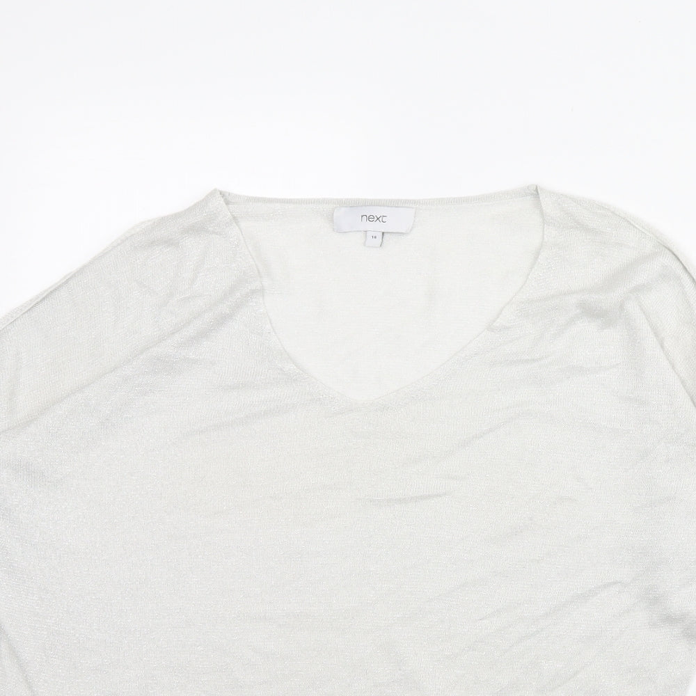 NEXT Womens Silver   Pullover Jumper Size 14