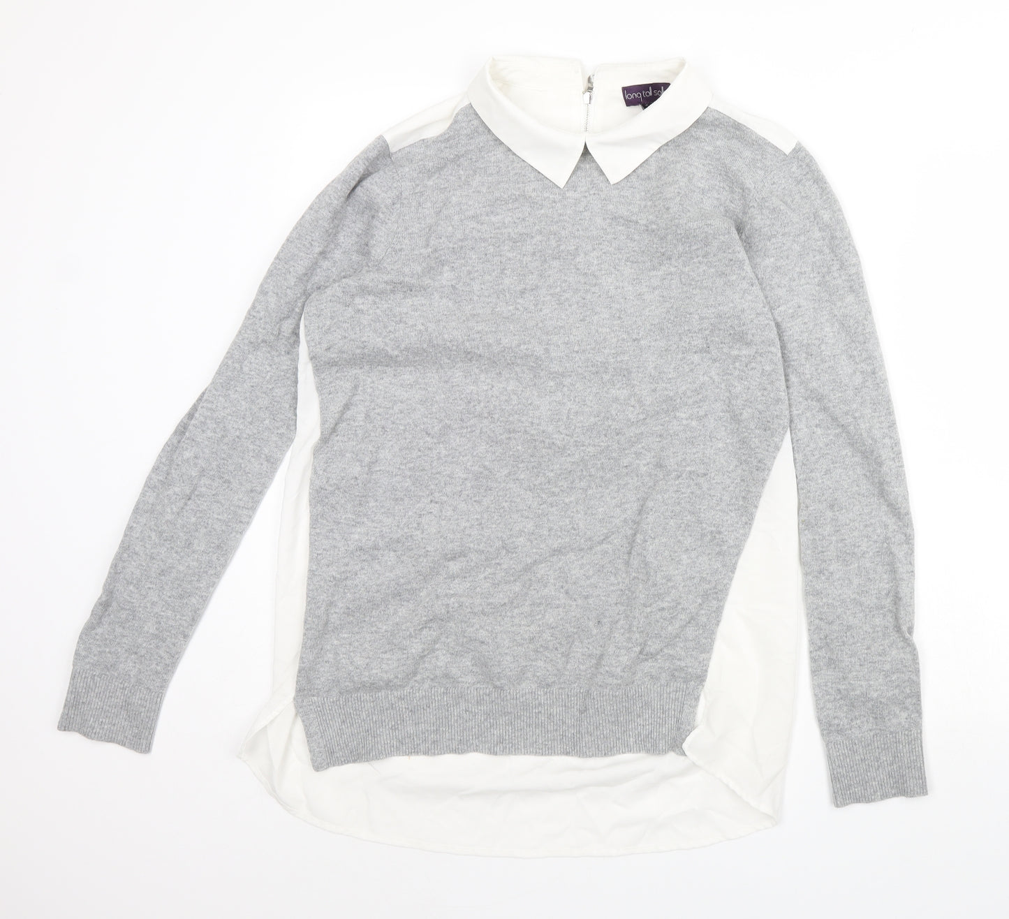 Long Tall Sally Womens Grey   Pullover Jumper Size S