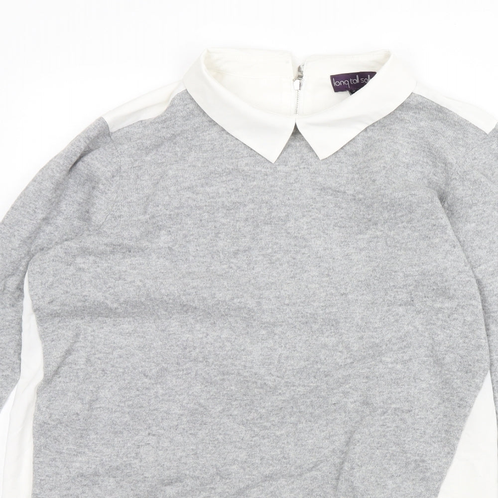 Long Tall Sally Womens Grey   Pullover Jumper Size S