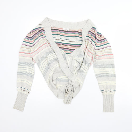 cc Womens Multicoloured Striped  Pullover Jumper Size L