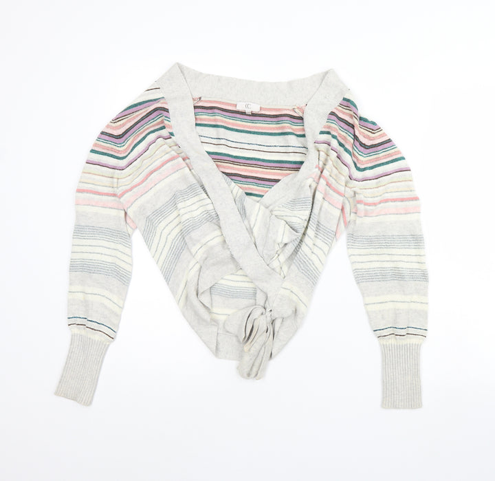 cc Womens Multicoloured Striped Pullover Jumper Size L