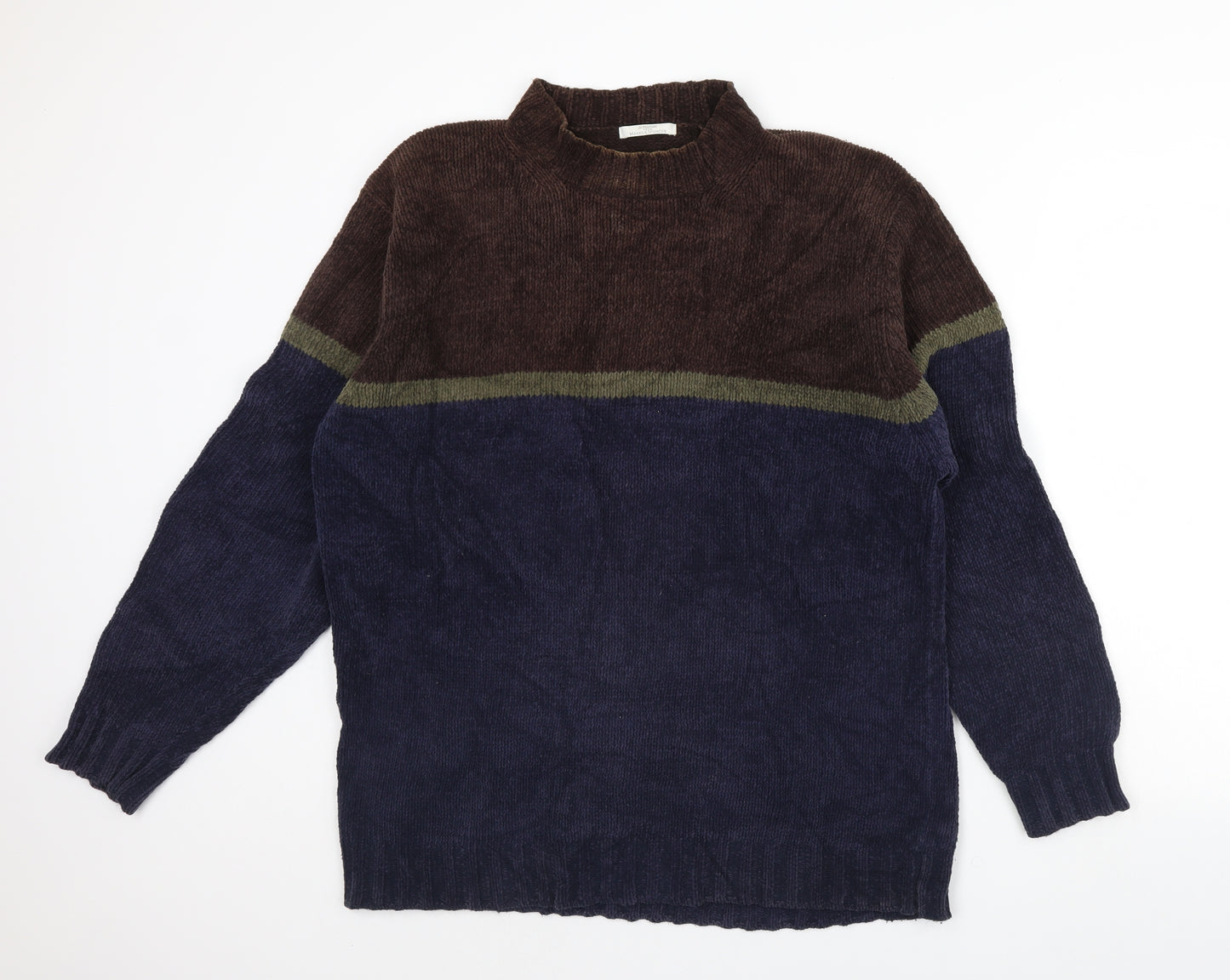 M&S Mens Blue   Pullover Jumper Size L