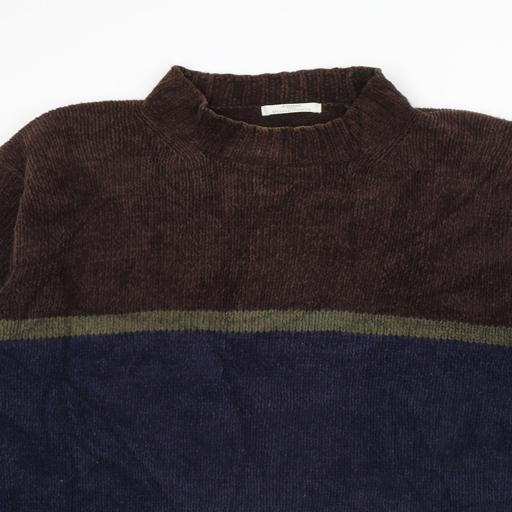 M&S Mens Blue   Pullover Jumper Size L