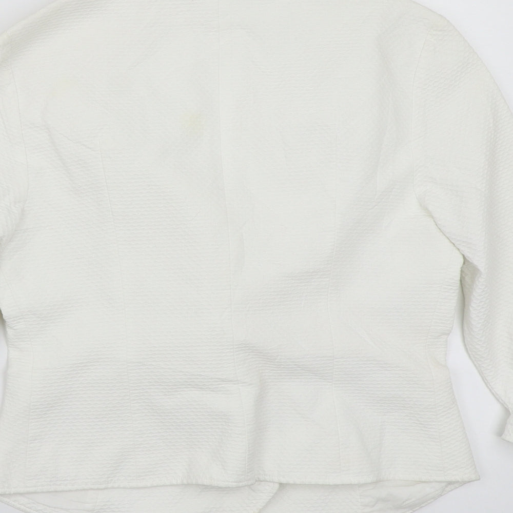 Anne Fontaine Womens White   Jacket Coat Size 12