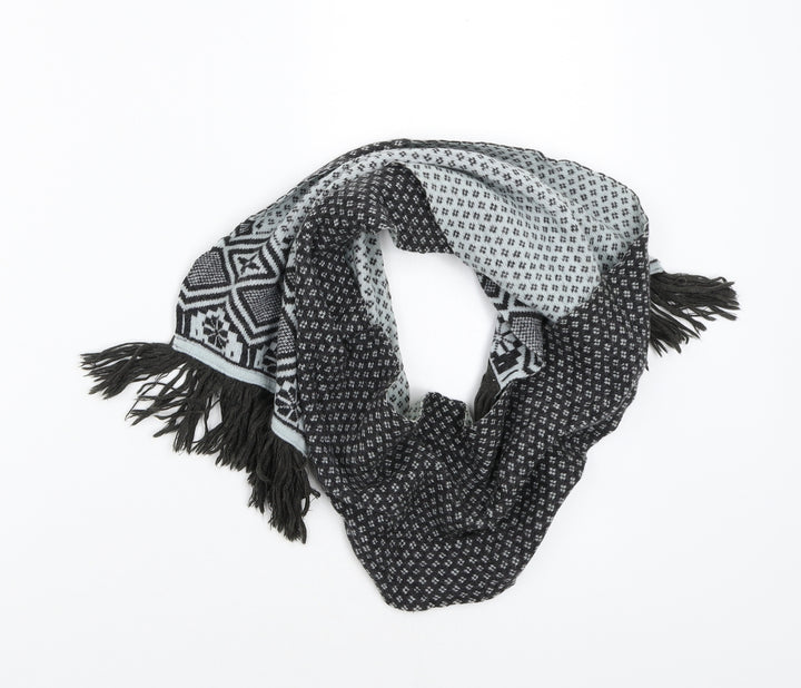 Preworn Womens Blue Geometric   Scarf