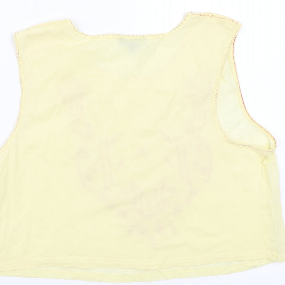 Topshop Womens Yellow   Basic T-Shirt Size 12