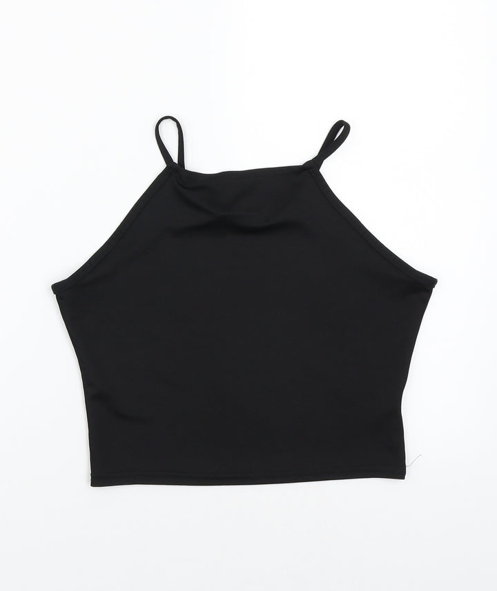 Boohoo Womens Black Basic T-Shirt Size 10