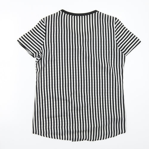 George Womens White Striped  Basic T-Shirt Size 8