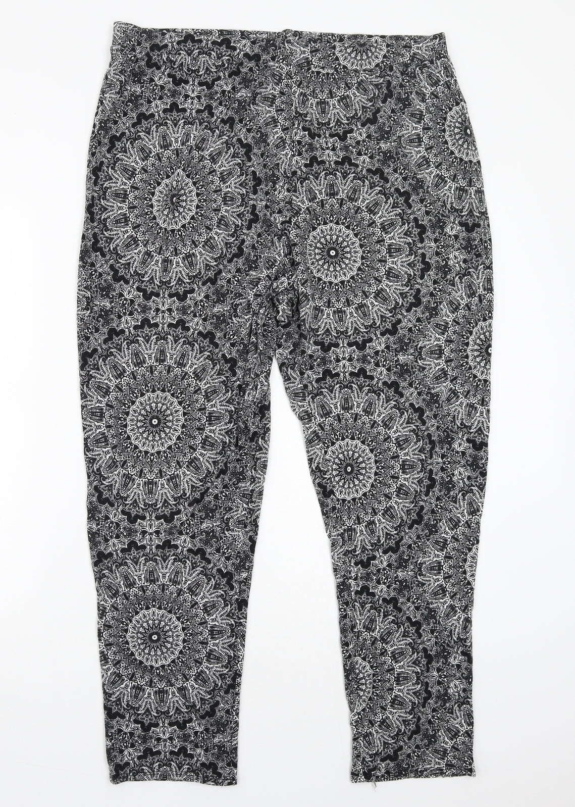 George Womens White Paisley  Bloomer Trousers Size 18 L26 in