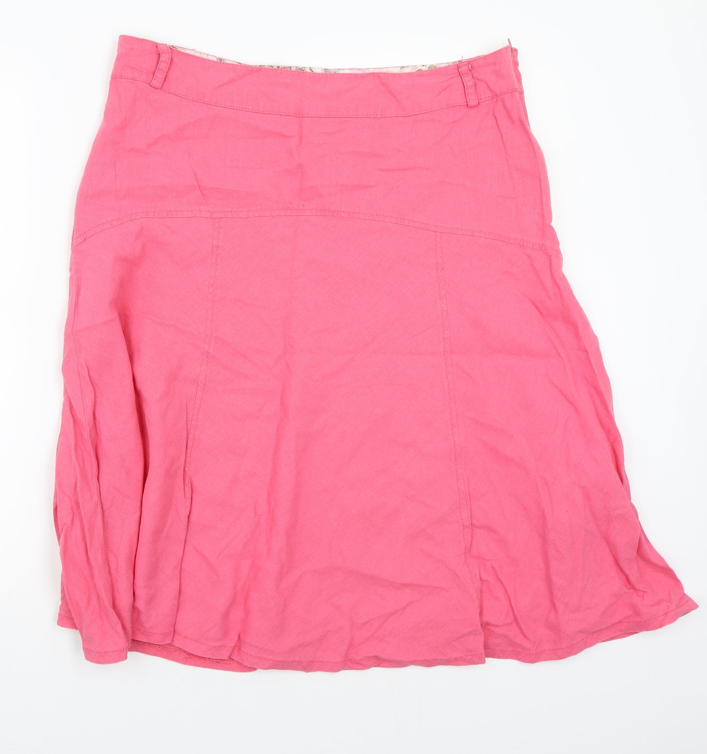 Evie Womens Pink  Rayon A-Line Skirt Size 14