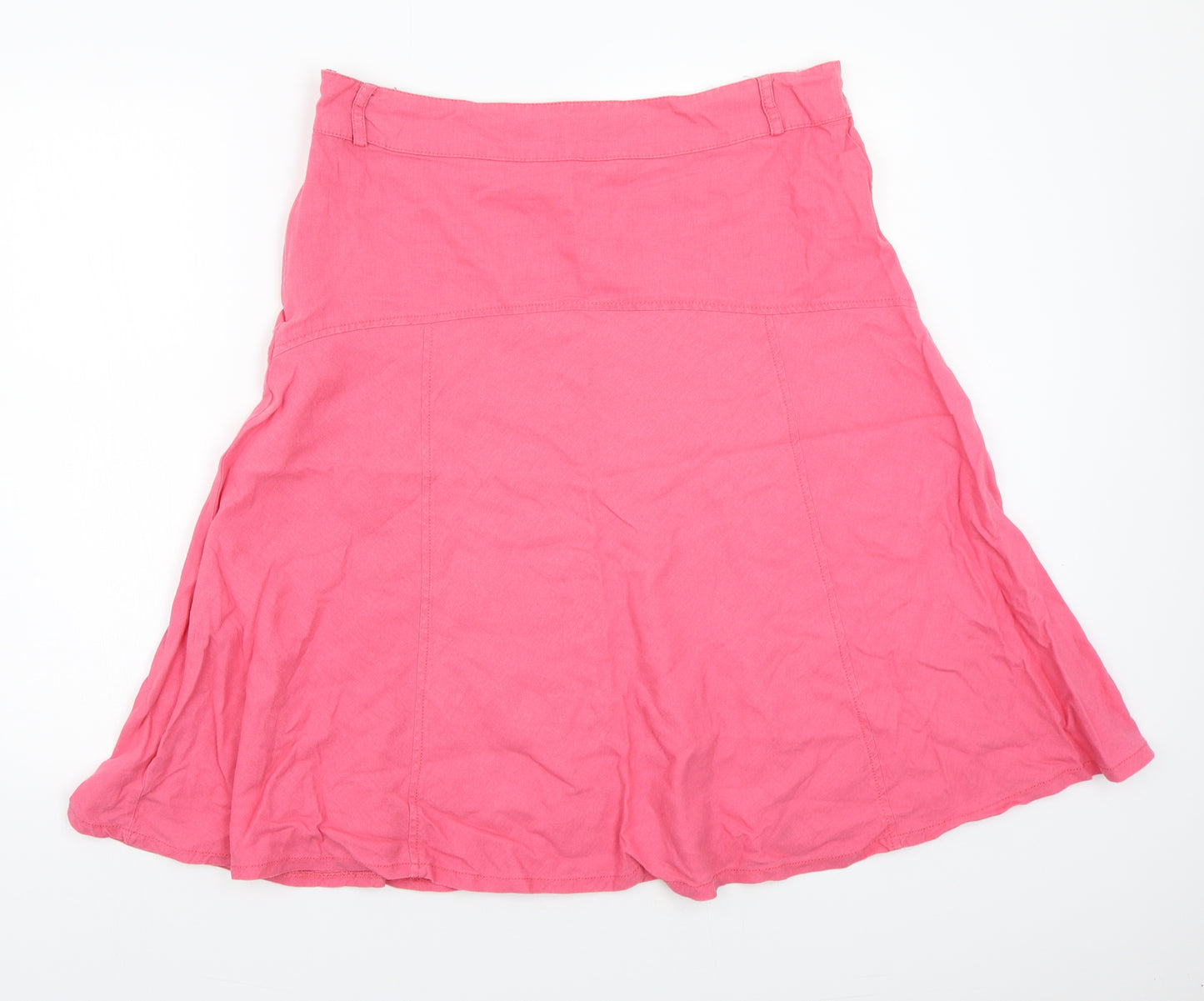 Evie Womens Pink  Rayon A-Line Skirt Size 14