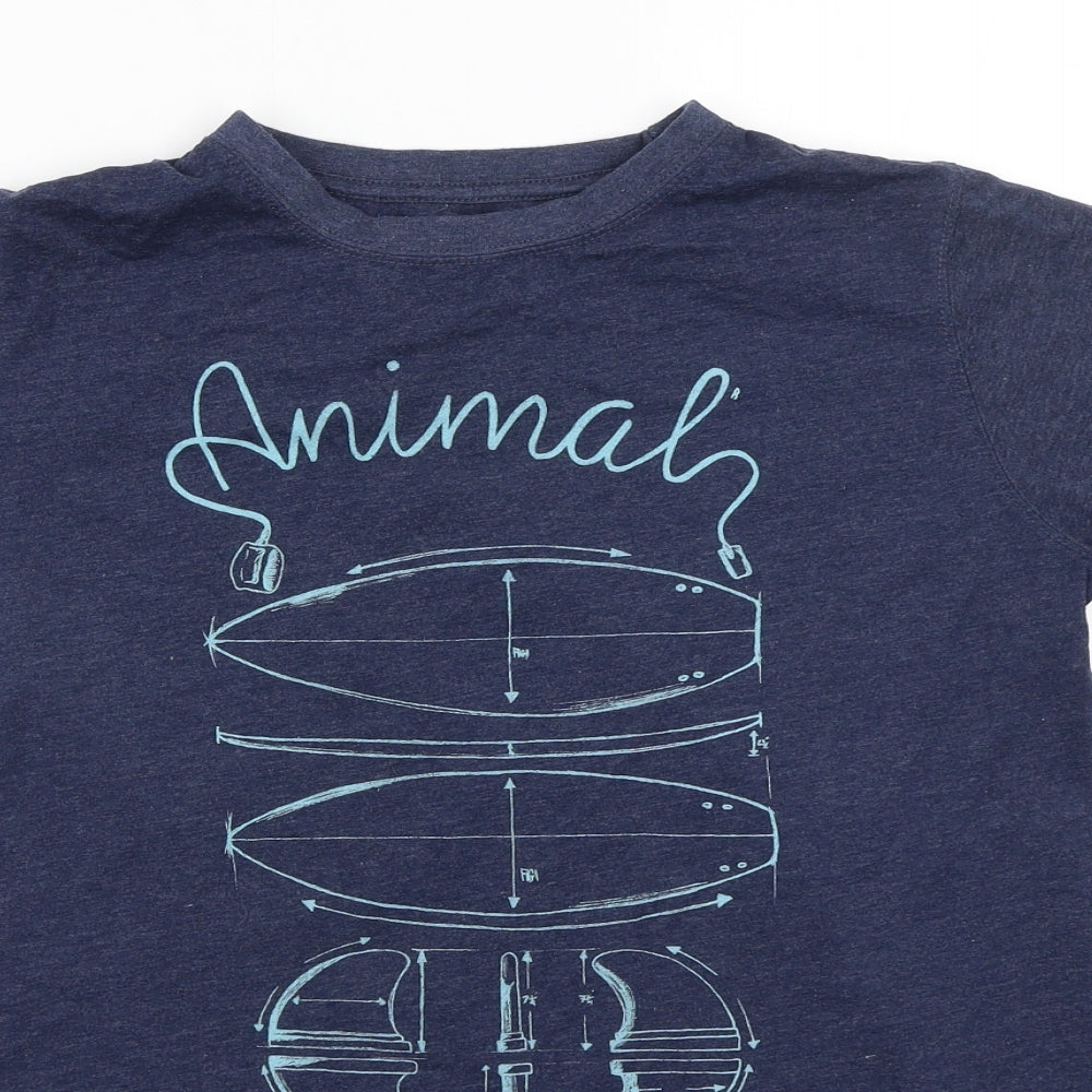 Animal Boys Blue   Basic T-Shirt Size 14 Years