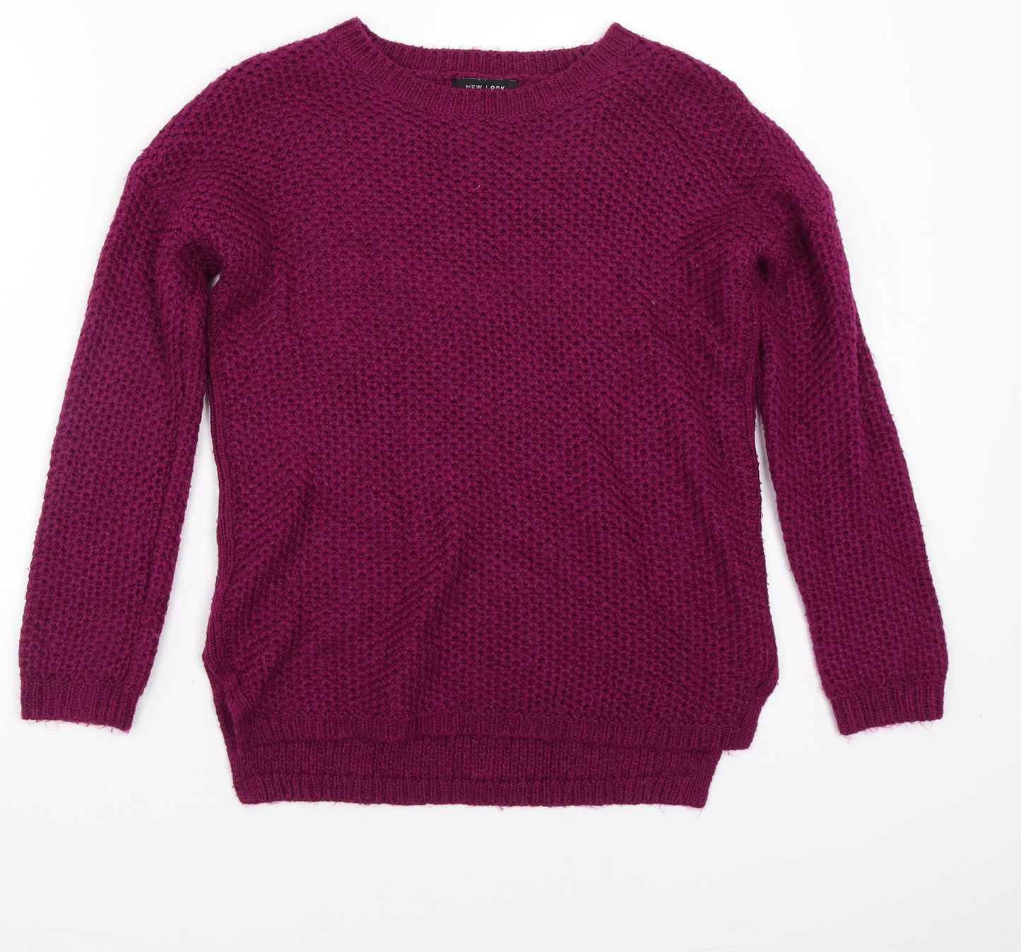Newlook Womens Purple   Henley Jumper Size 8