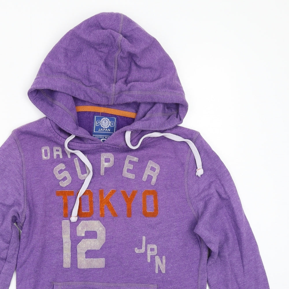 Superdry Womens Purple   Pullover Hoodie Size S