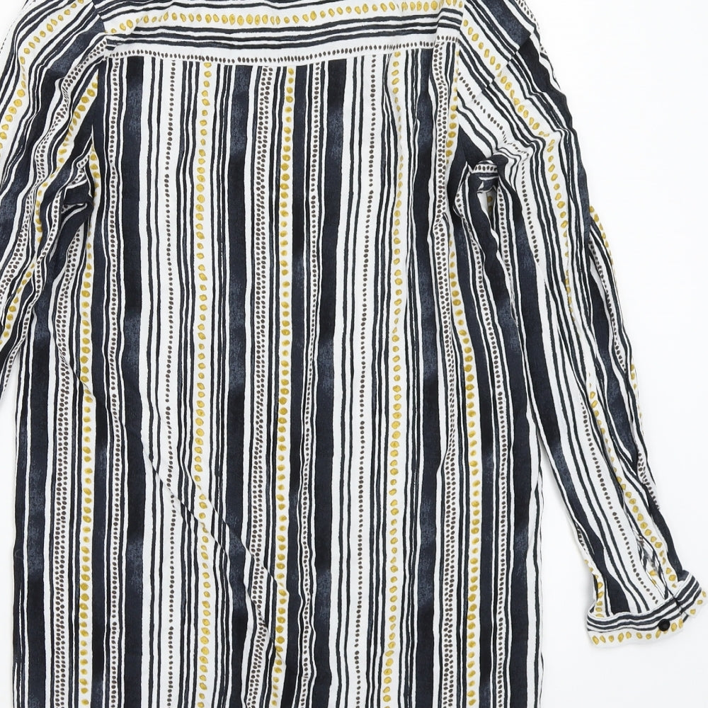 Papaya Womens White Striped  Basic Button-Up Size 14