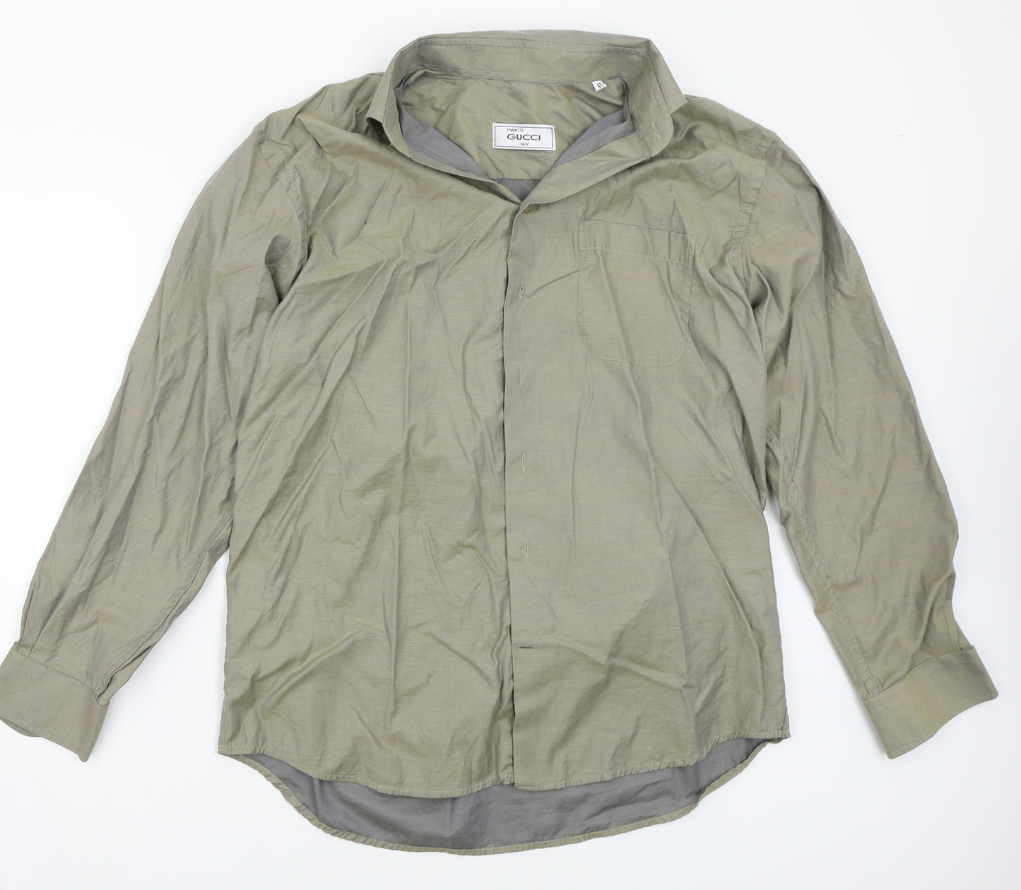 Franco gucci Mens Green    Button-Up Size 41