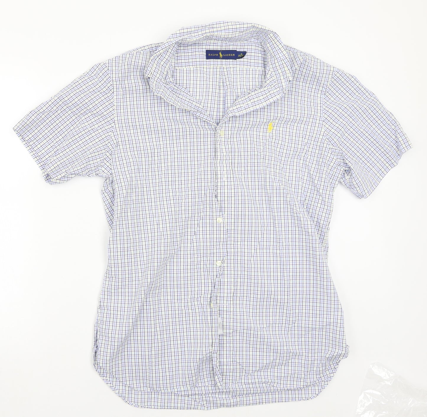 Polo Ralph Lauren Mens White Check   Button-Up Size 16