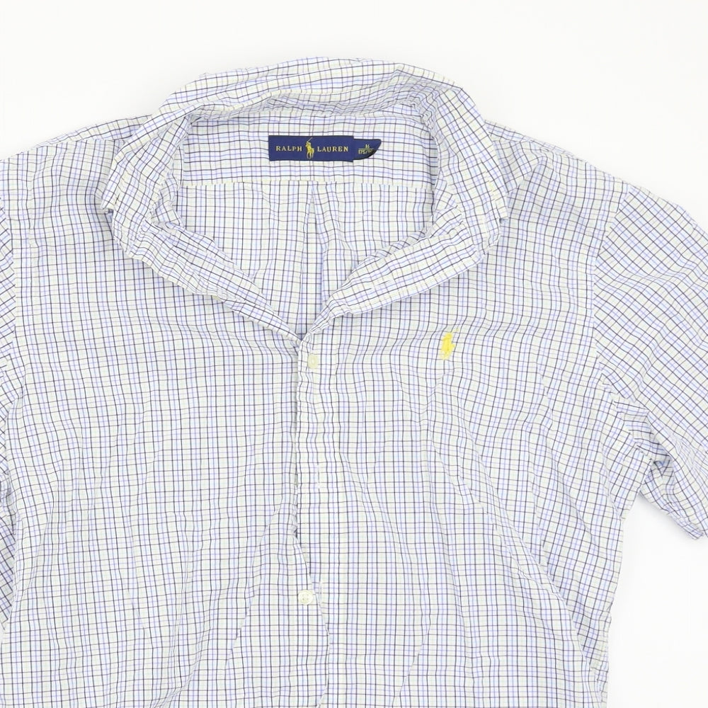 Polo Ralph Lauren Mens White Check   Button-Up Size 16