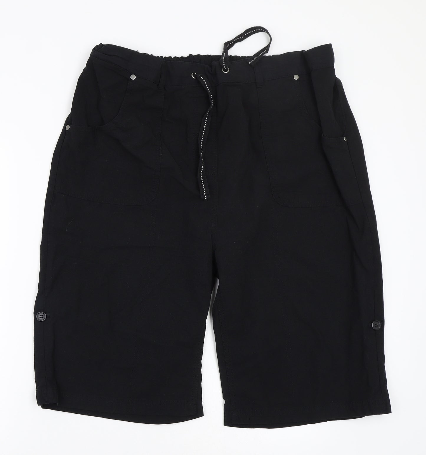 Yours Womens Black   Cropped Trousers Size 20