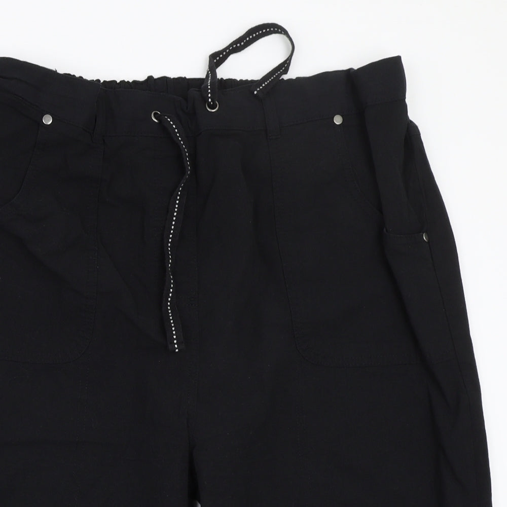 Yours Womens Black   Cropped Trousers Size 20