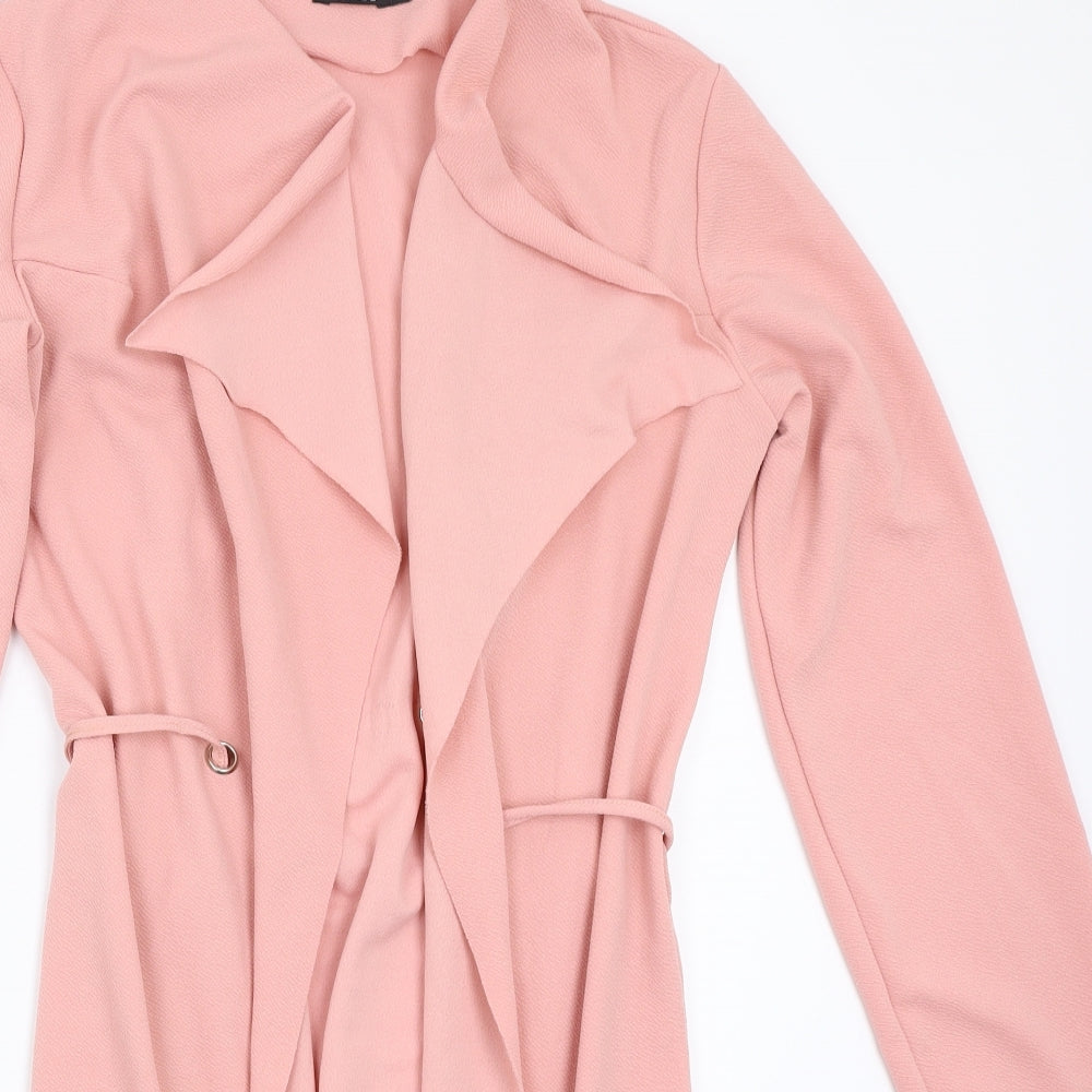 Boohoo Womens Pink   Jacket Coatigan Size S  - `