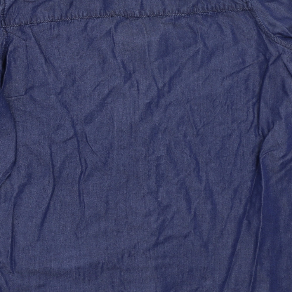 George Womens Blue   Basic Button-Up Size 24