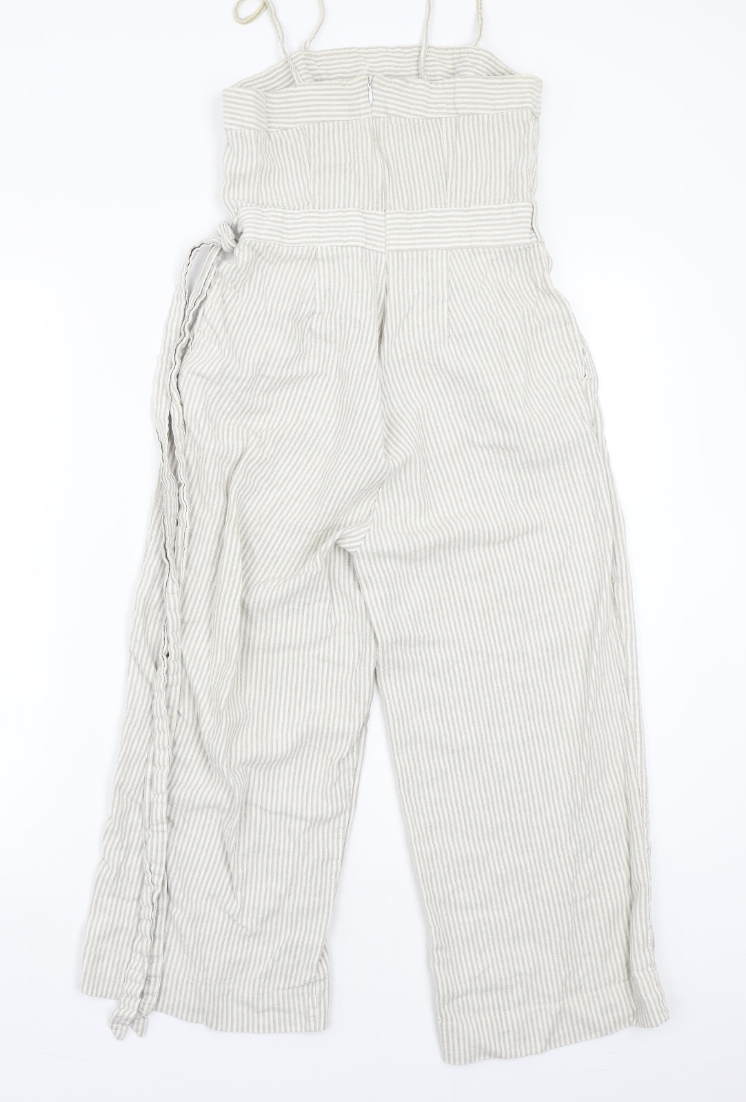Newlook Womens White Striped  Jumpsuit One-Piece Size 8