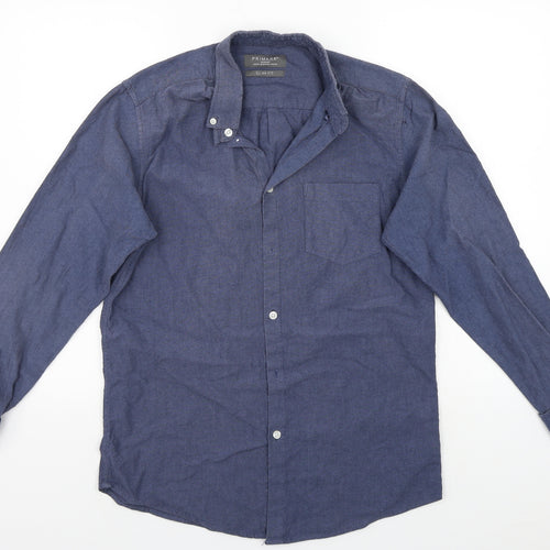 Primark Mens Blue    Button-Up Size M