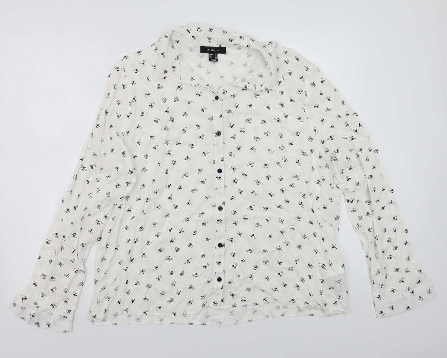 Primark Womens White   Basic Button-Up Size 18