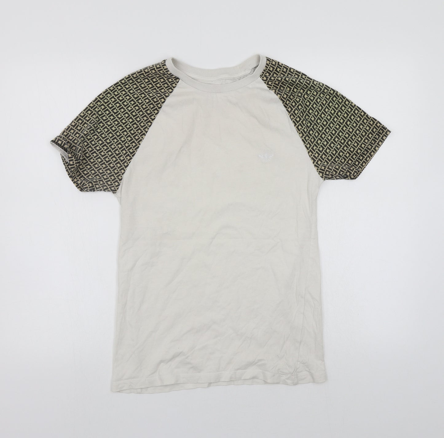 River Island Mens Ivory    T-Shirt Size S
