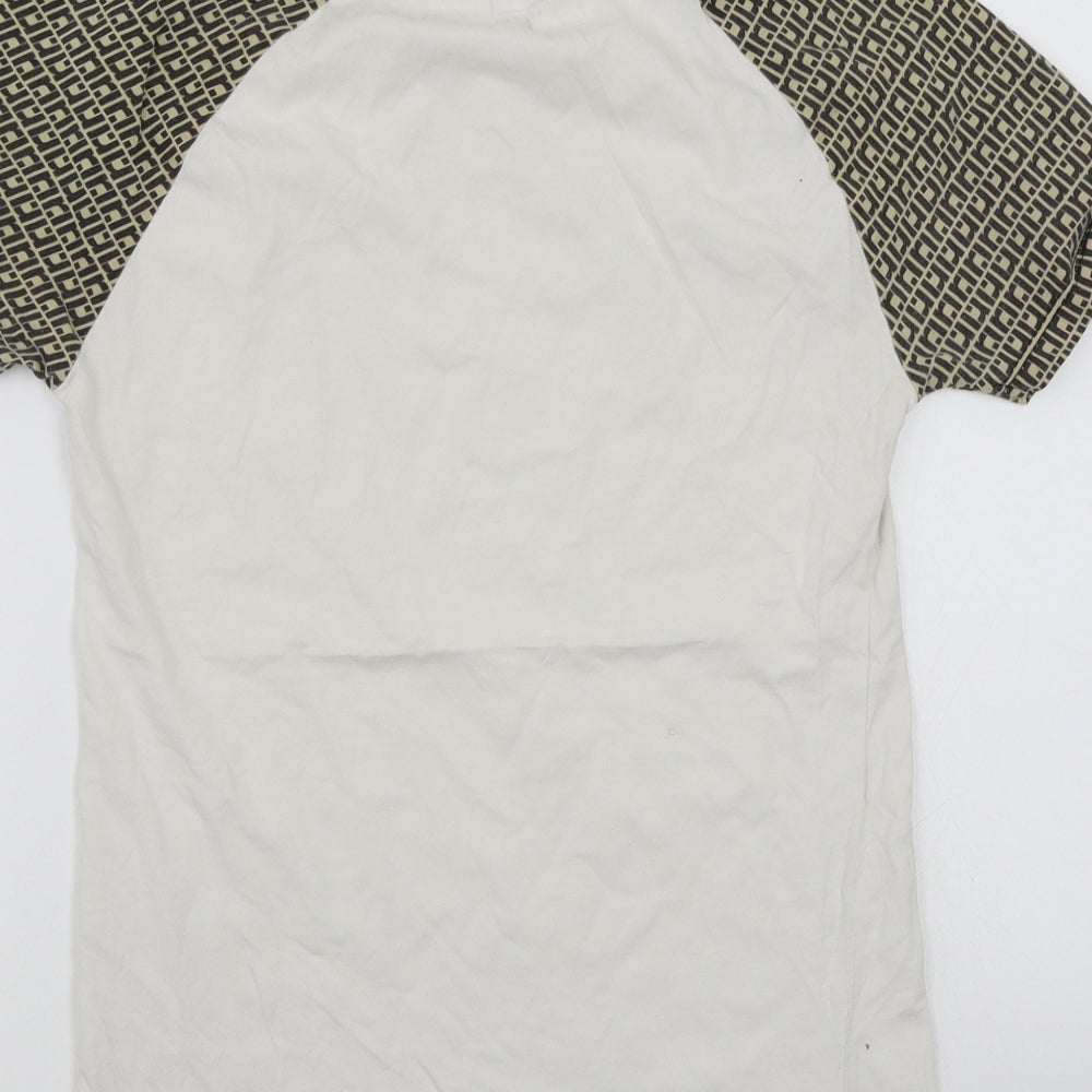 River Island Mens Ivory    T-Shirt Size S