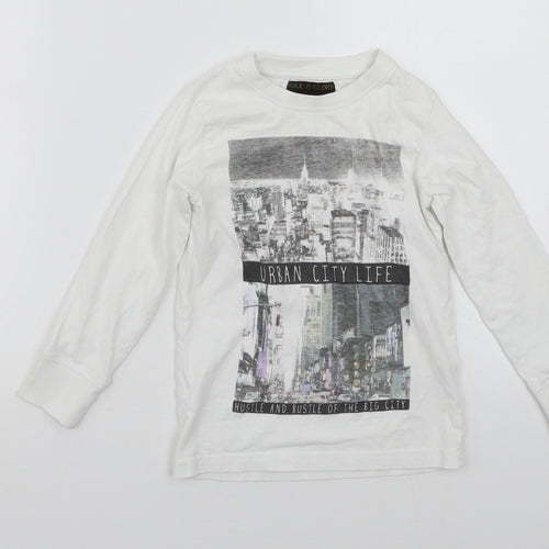 SOUL & GLORY Boys White   Pullover Jumper Size 4-5 Years