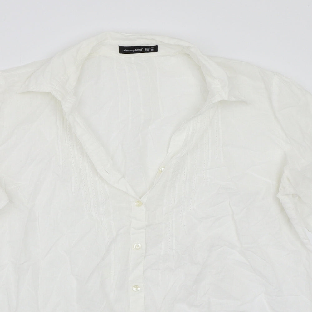 Primark Womens White   Basic Button-Up Size 18
