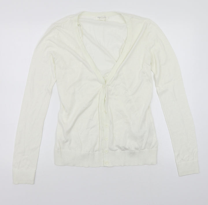 FOREVER 21 Womens White   Cardigan Jumper Size M