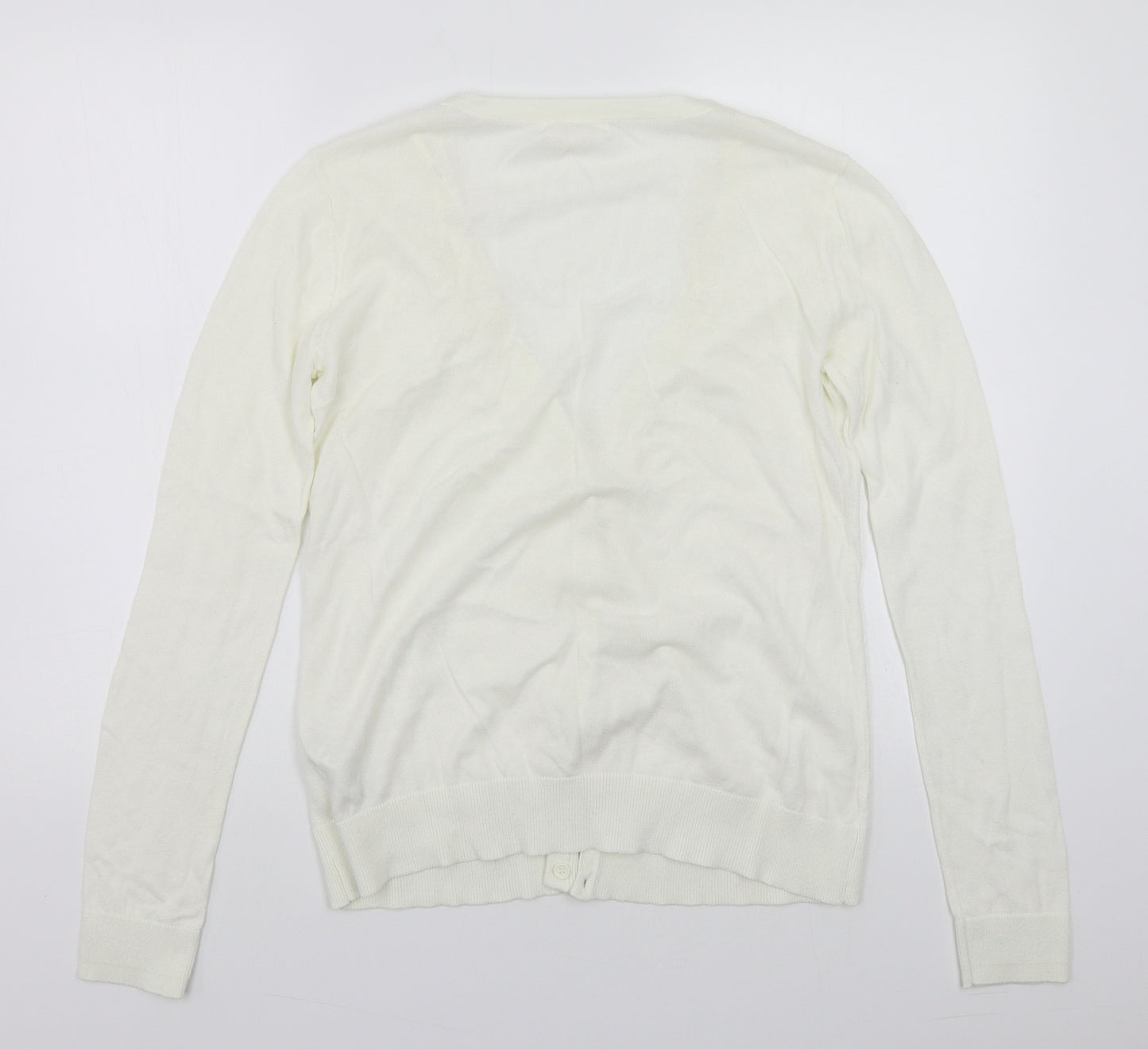FOREVER 21 Womens White   Cardigan Jumper Size M