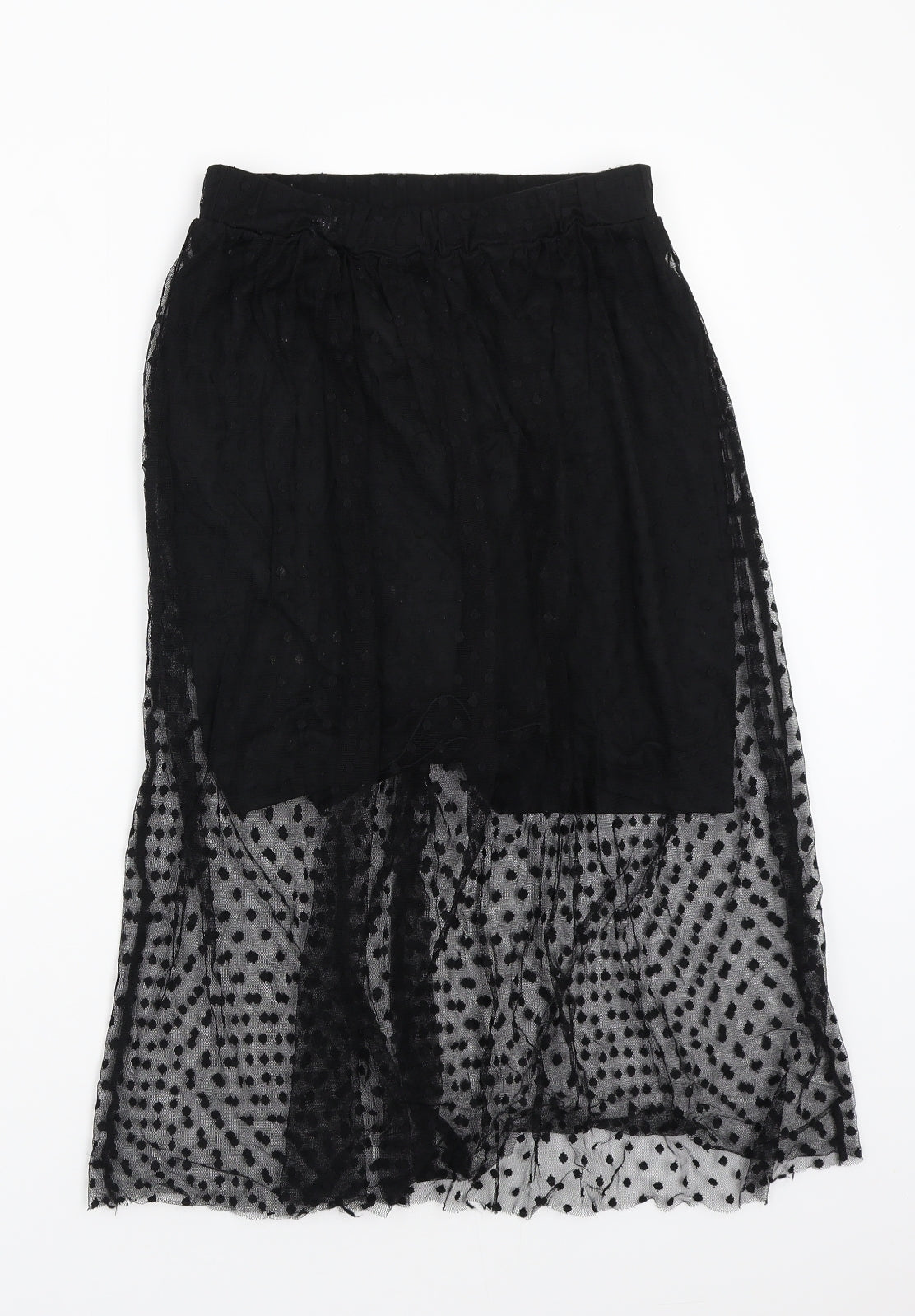 River Island Womens Black Polka Dot  A-Line Skirt Size 8