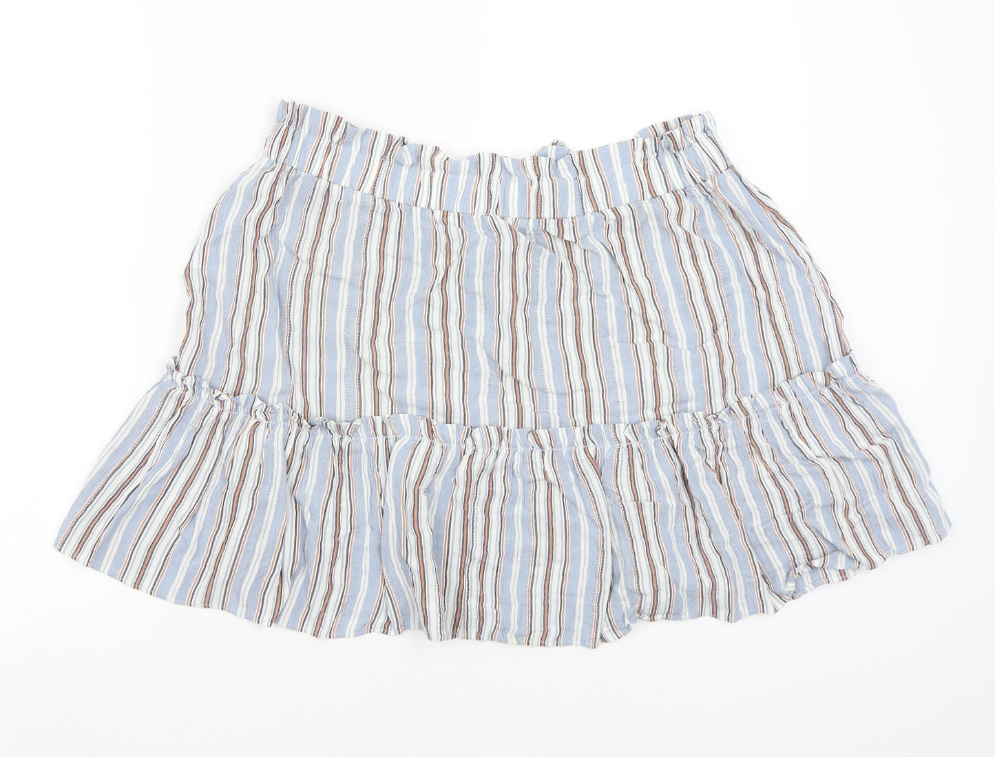 Newlook Womens Blue Striped  A-Line Skirt Size 16