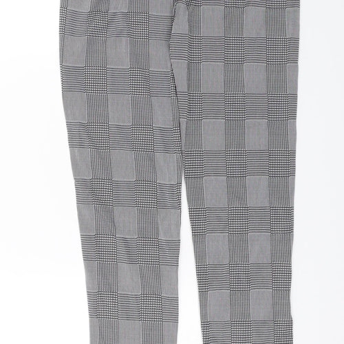 Preworn Womens Grey Check  Capri Trousers Size S L26 in