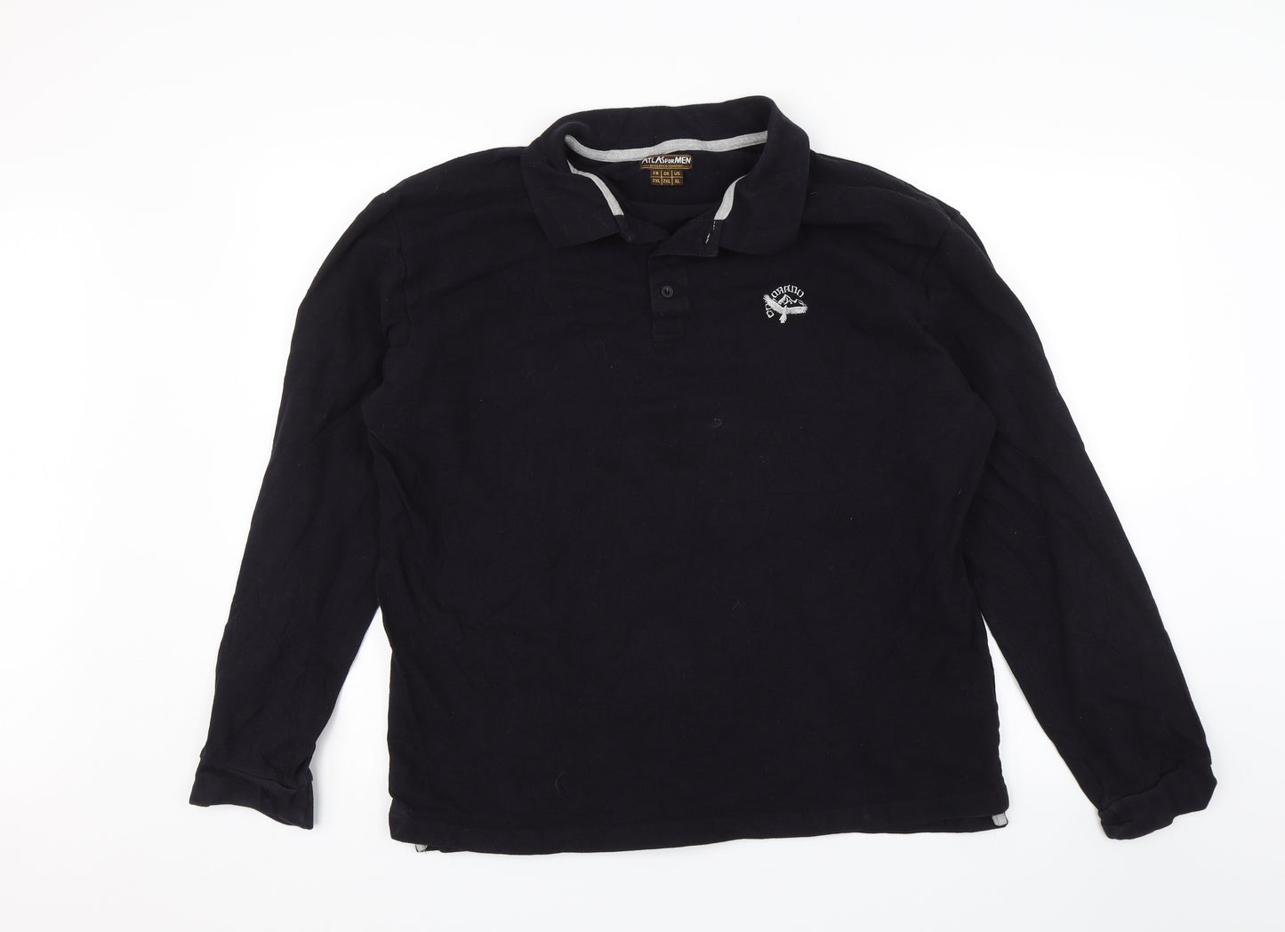 Atlas For Men Mens Black    Polo Size XL