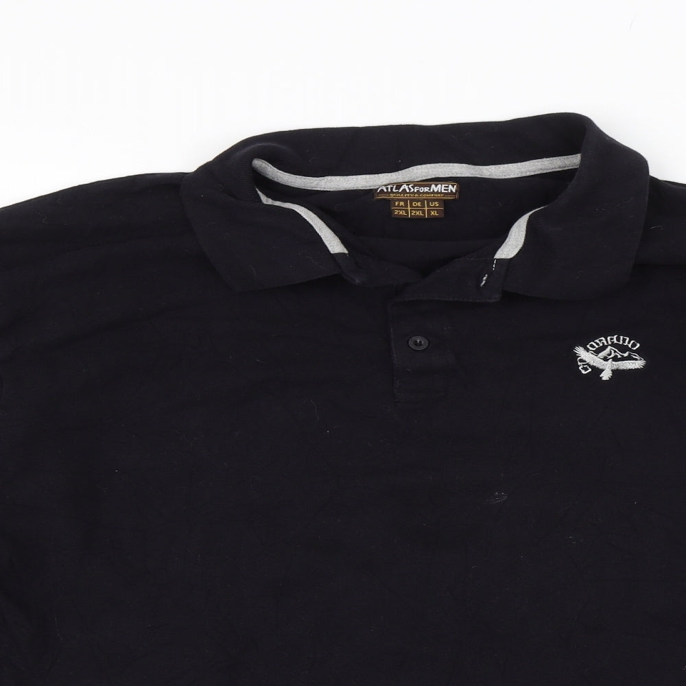 Atlas For Men Mens Black    Polo Size XL