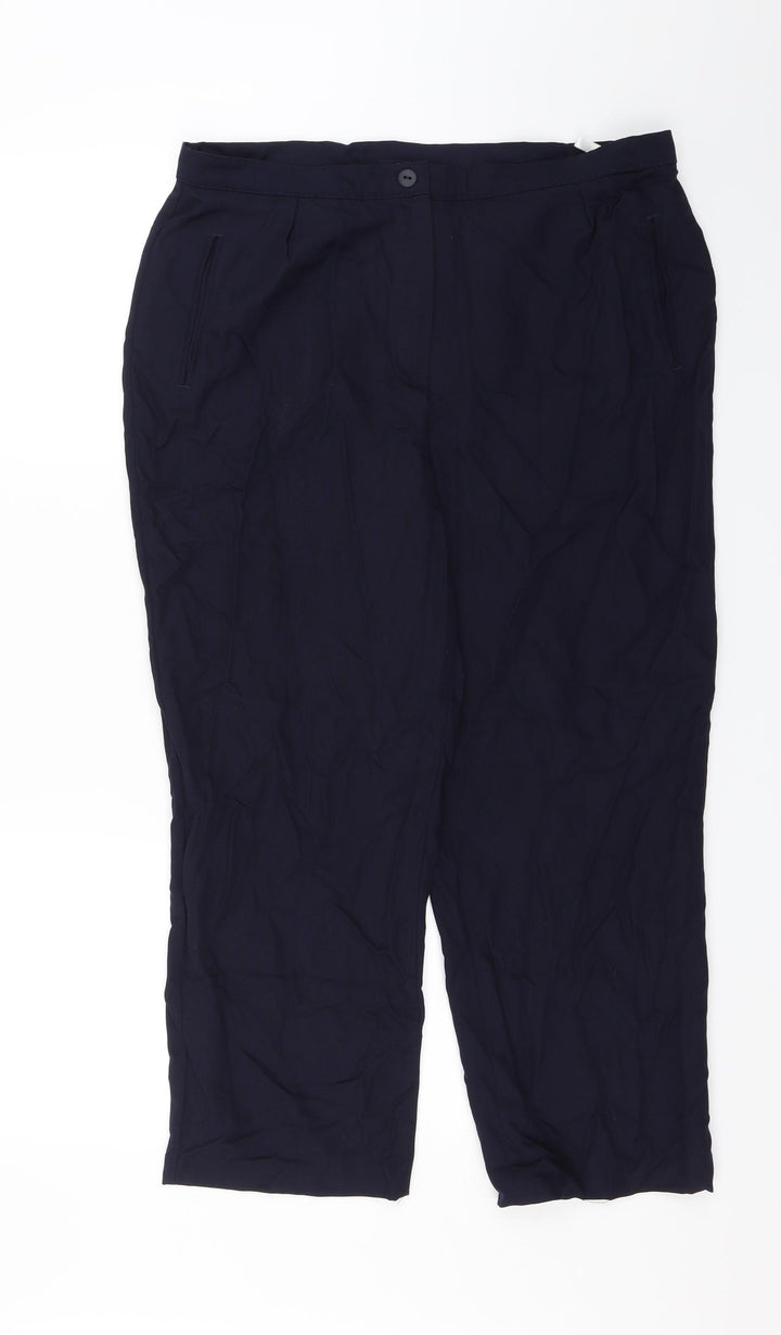Berkertex Womens Blue Dress Pants Trousers Size 16 L23 in