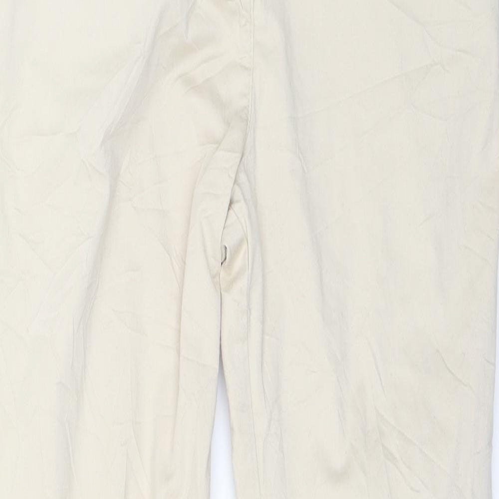 Per Una Womens Beige   Chino Trousers Size 12 L28 in