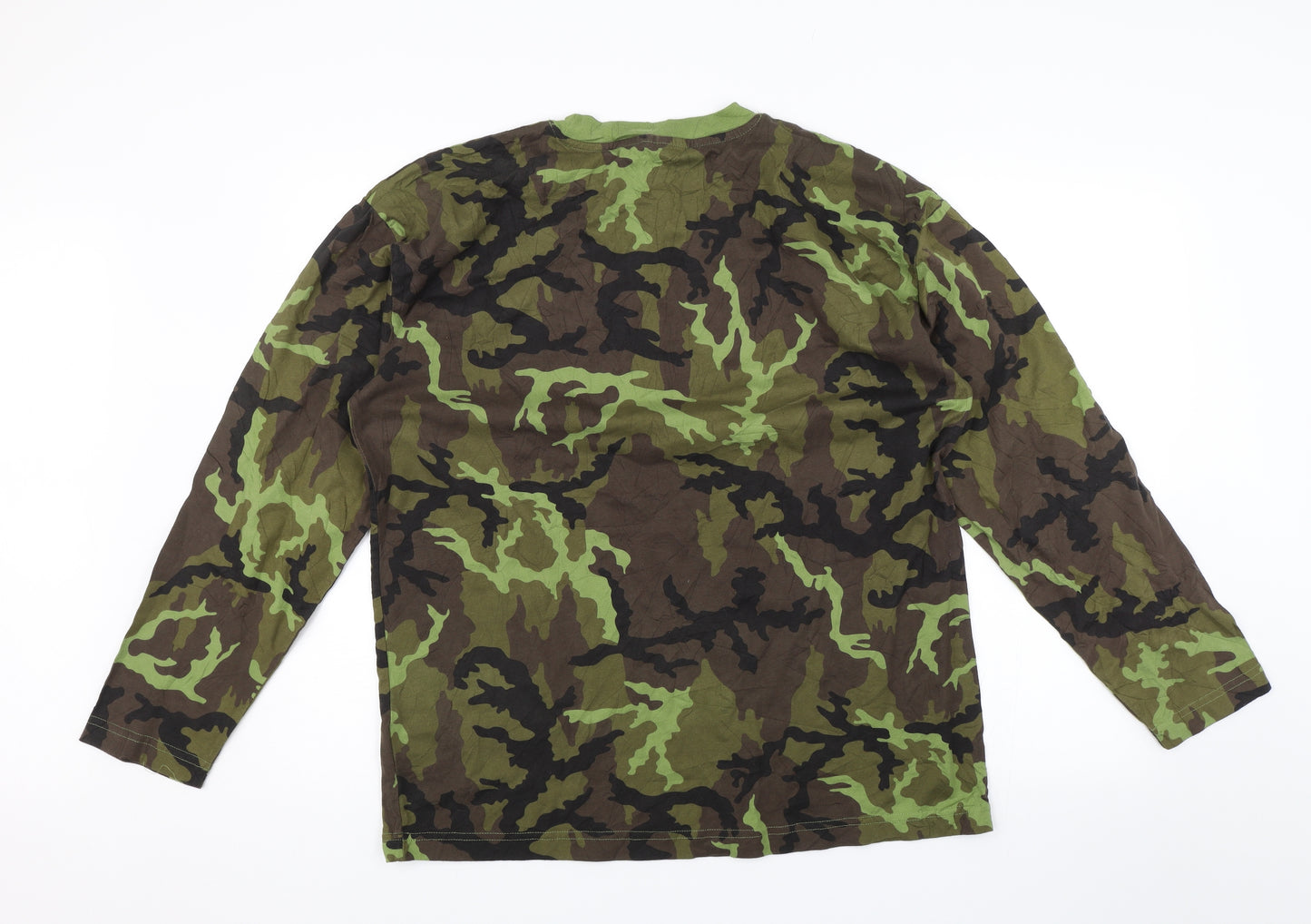 MFH Adventure Mens Green Camouflage   T-Shirt Size XL
