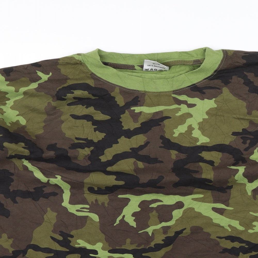 MFH Adventure Mens Green Camouflage   T-Shirt Size XL