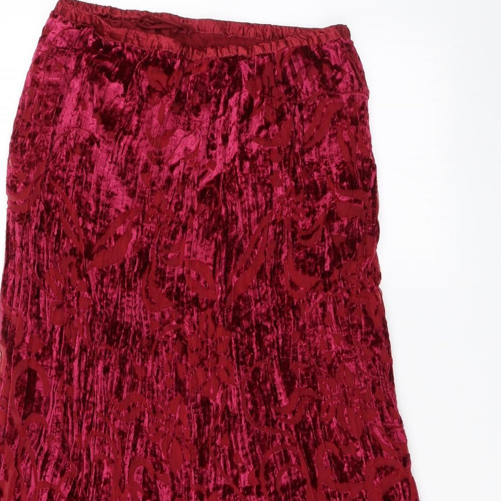Marks and Spencer Womens Red   Swing Skirt Size 12