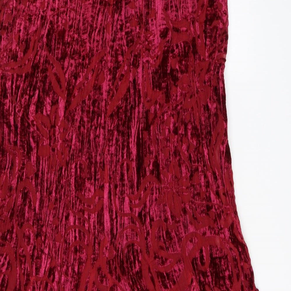 Marks and Spencer Womens Red   Swing Skirt Size 12