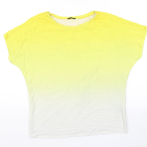 M&Co Womens Yellow   Basic Blouse Size M